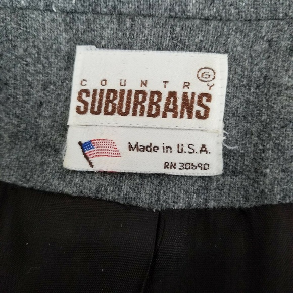 Country Suburbans Grey Jacket Petite Size 6 - Picture 2 of 7